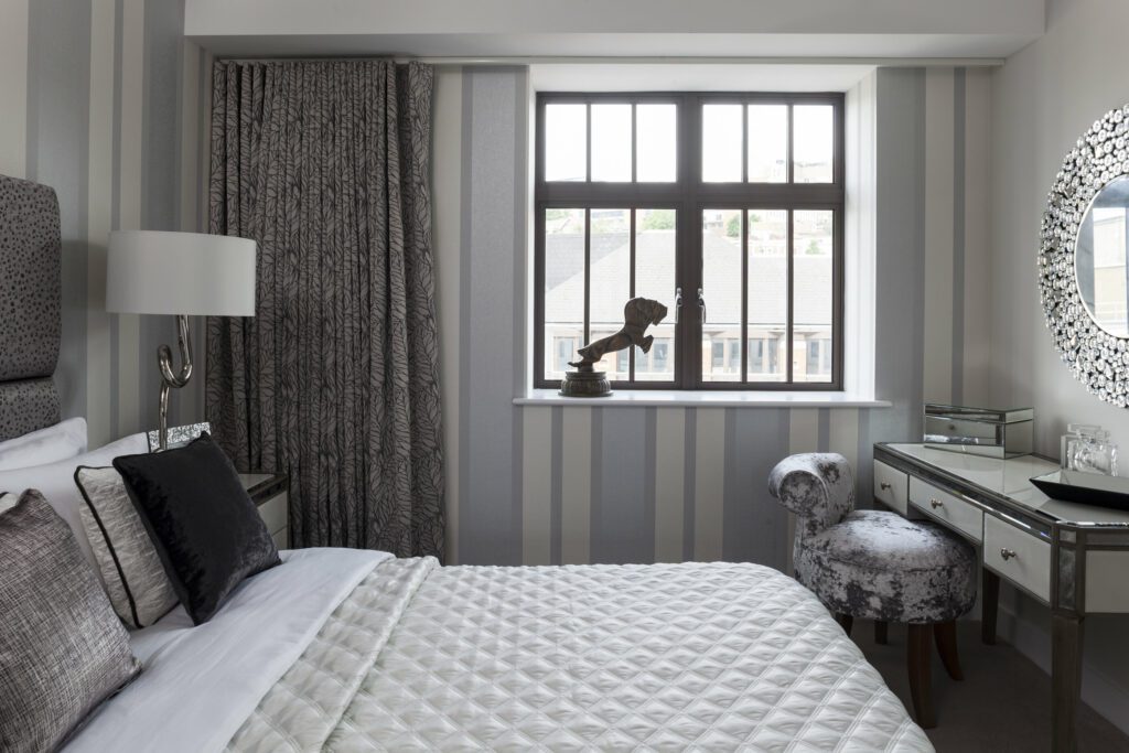 Marc Wilson | GFD Homes Industrial style windows: installed in a bedroom.
