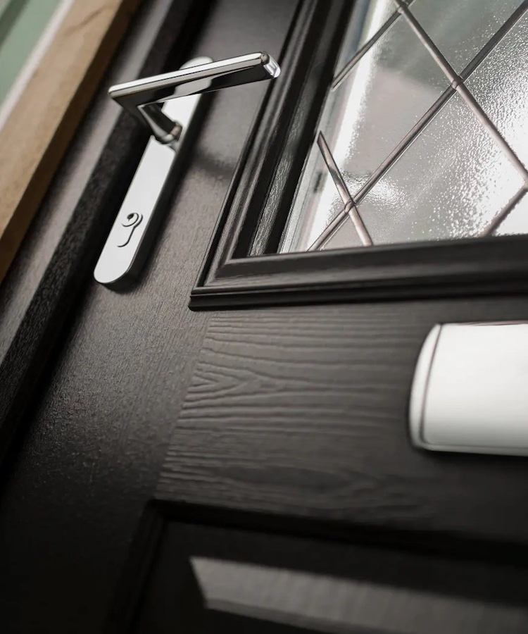 composite door: Composite door zoomed in view. 