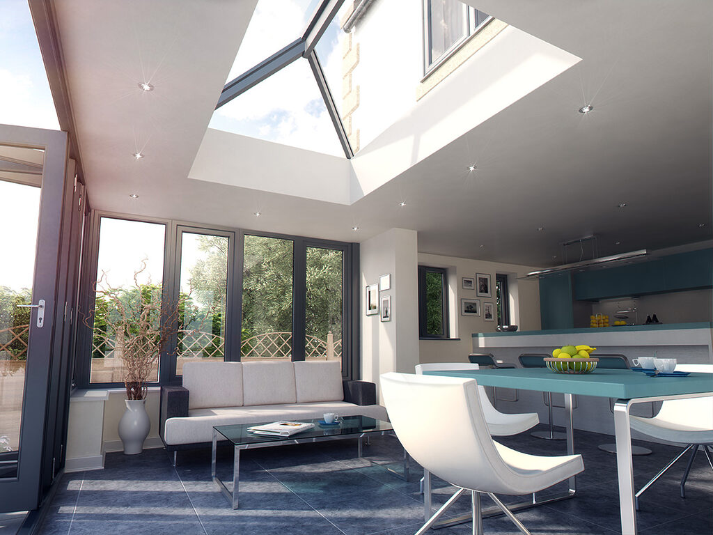 GFD Homes Aluminium Roof Lanterns11 | GFD Homes Roof lantern installed in the kitchen roof, filling the room with natural light.