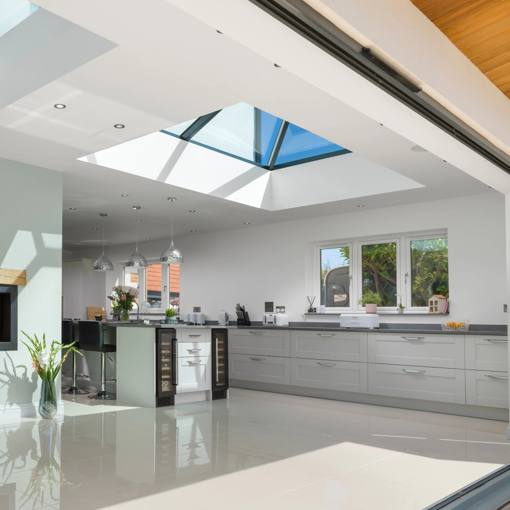 kl-2-large | GFD Homes Atlas roof lantern installed above an open plan living room area.