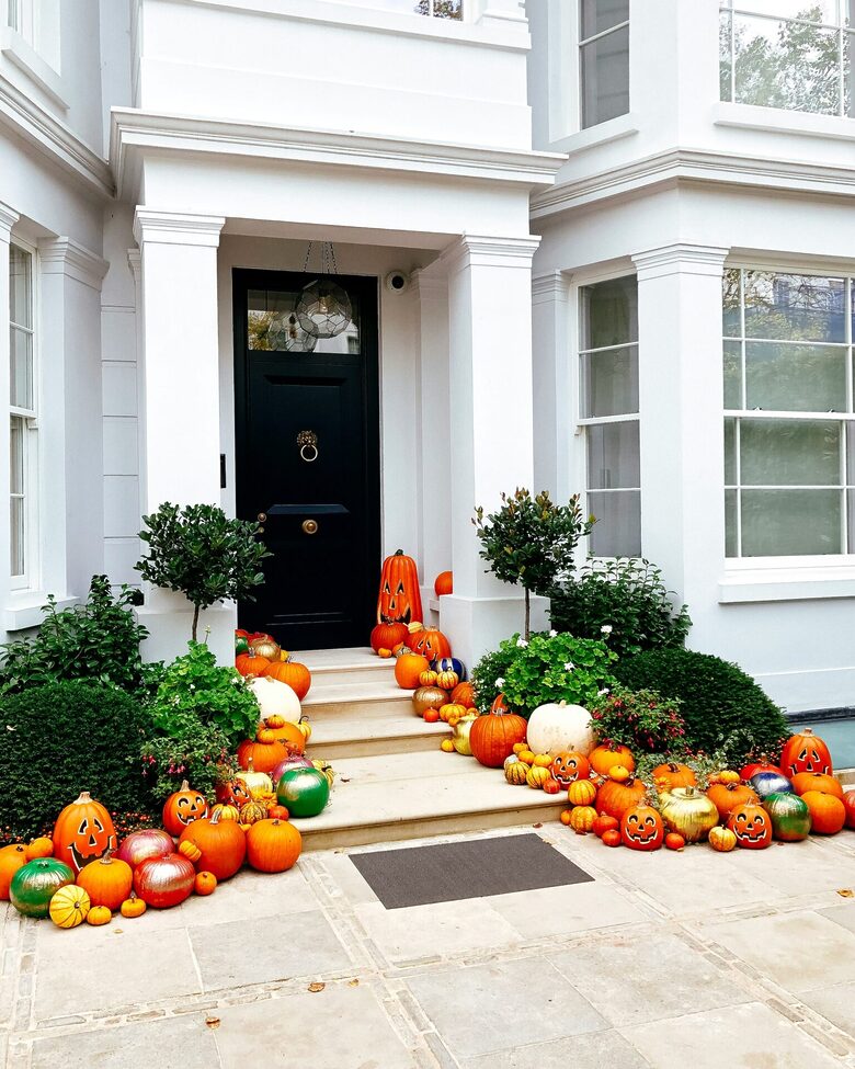 Halloween door decorations look even better on a stylish composite front door — creating a festive welcome with strength and security built in
