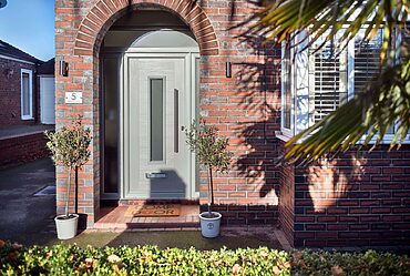 Transform your home's exterior with a high-performance Comp Door from GFD Homes, delivering elite weatherproofing and timeless architectural style.