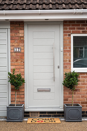 Modernize your property with a high-performance Comp Door from GFD Home, upgrading to a smooth SleekSkin finish for a refined, hand-painted look.