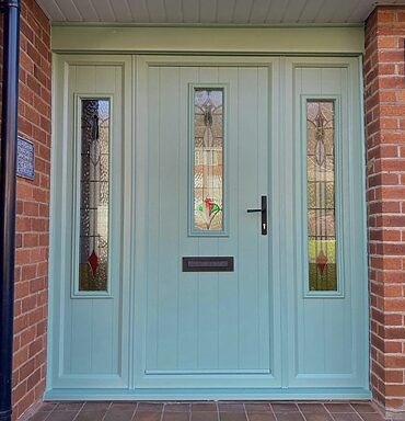 Flood a gloomy hallway with beautiful natural daylight by custom-configuring a premium front door with side panels online with GFD Homes.