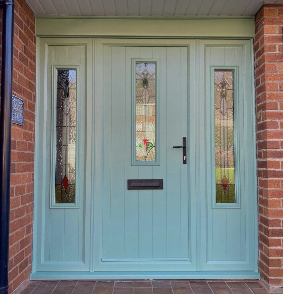 GFD Homes Flood a gloomy hallway with beautiful natural daylight by custom-configuring a premium front door with side panels online with GFD Homes.