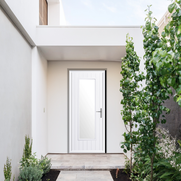 The Comp Door Hatton, designed with generous full panel glazing to brighten dark or narrow entryways.