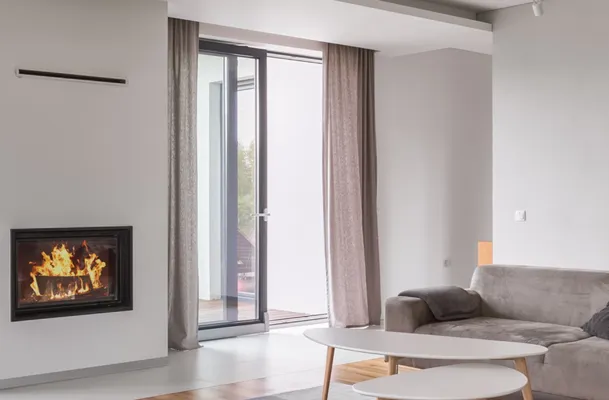 Interior with large windows