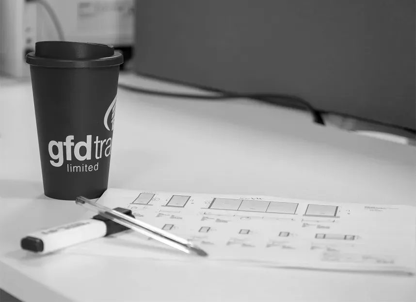 Coffee on desk