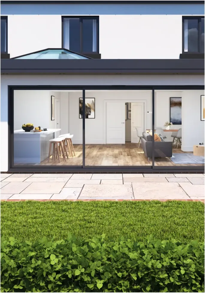 Slim frames for maximum glass and light
