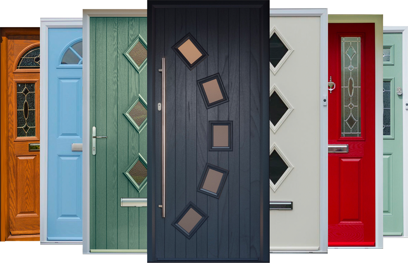 Image of 7 different doorstop door styles
