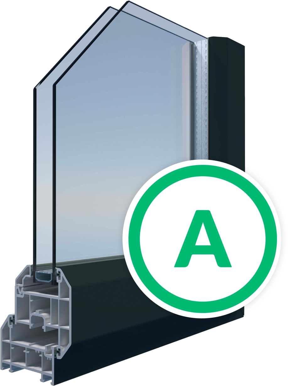 black circle with an A in the middle