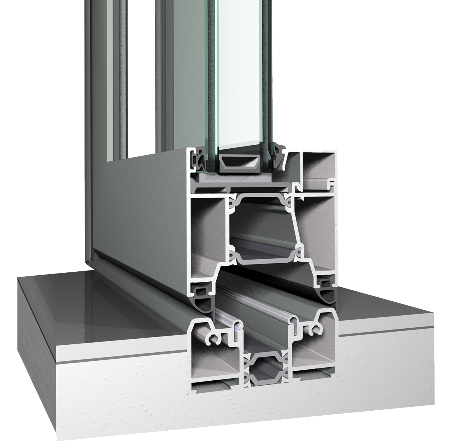 rendered image of a flush threshold design